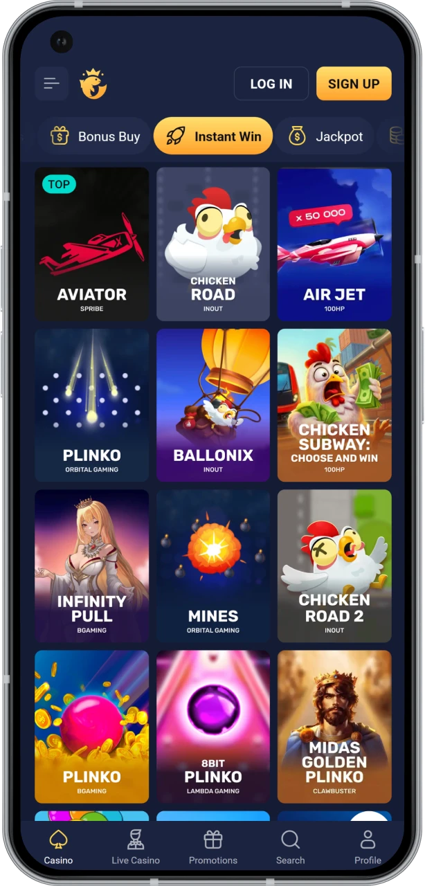 Find Chicken Road or other casino games on the Joo Casino website.