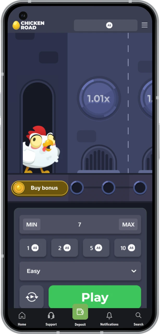 Have fun playing Chicken Road at King Billy Casino.