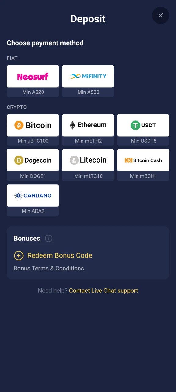 Deposit to your Joo Casino account before playing Chicken Road.