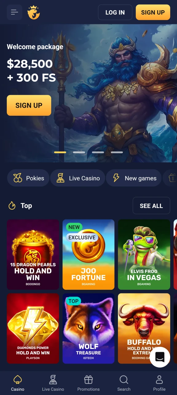 Open the official Joo Casino website to play Chicken Road.