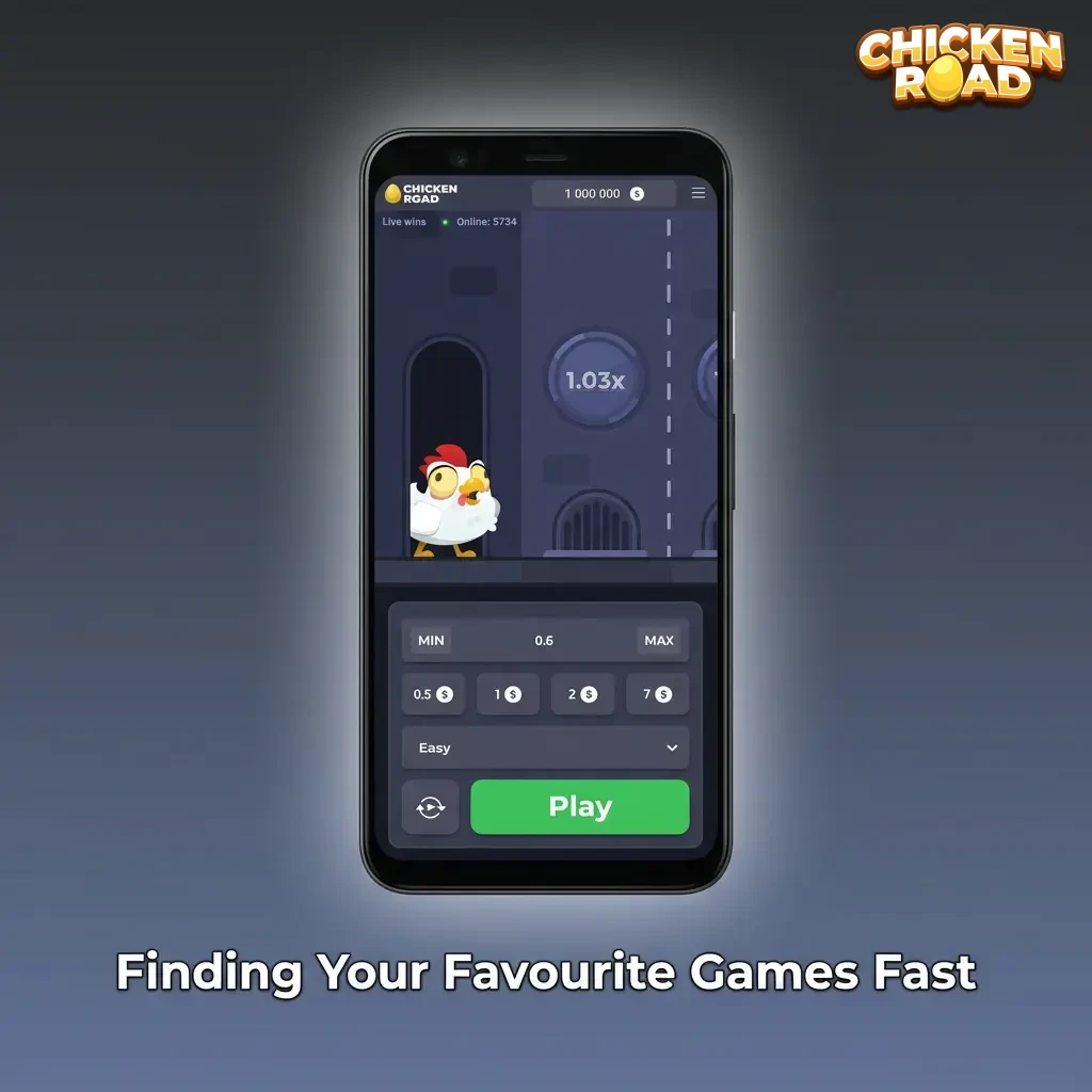 Ricky Casino lobby displaying a search bar, game filters, and account dashboard with active balance for quick navigation.