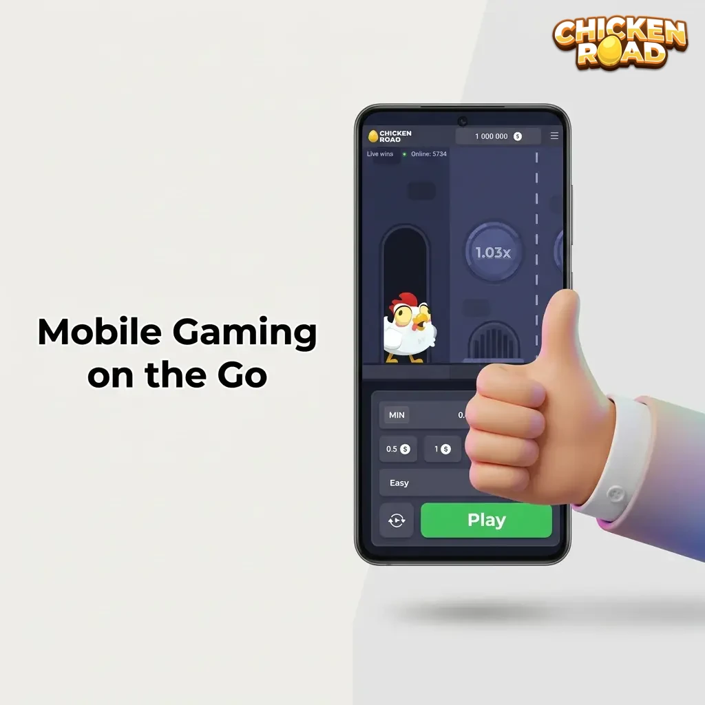 Smartphone displaying a secure mobile gaming app with optimized UI and push notifications for playing on the go.