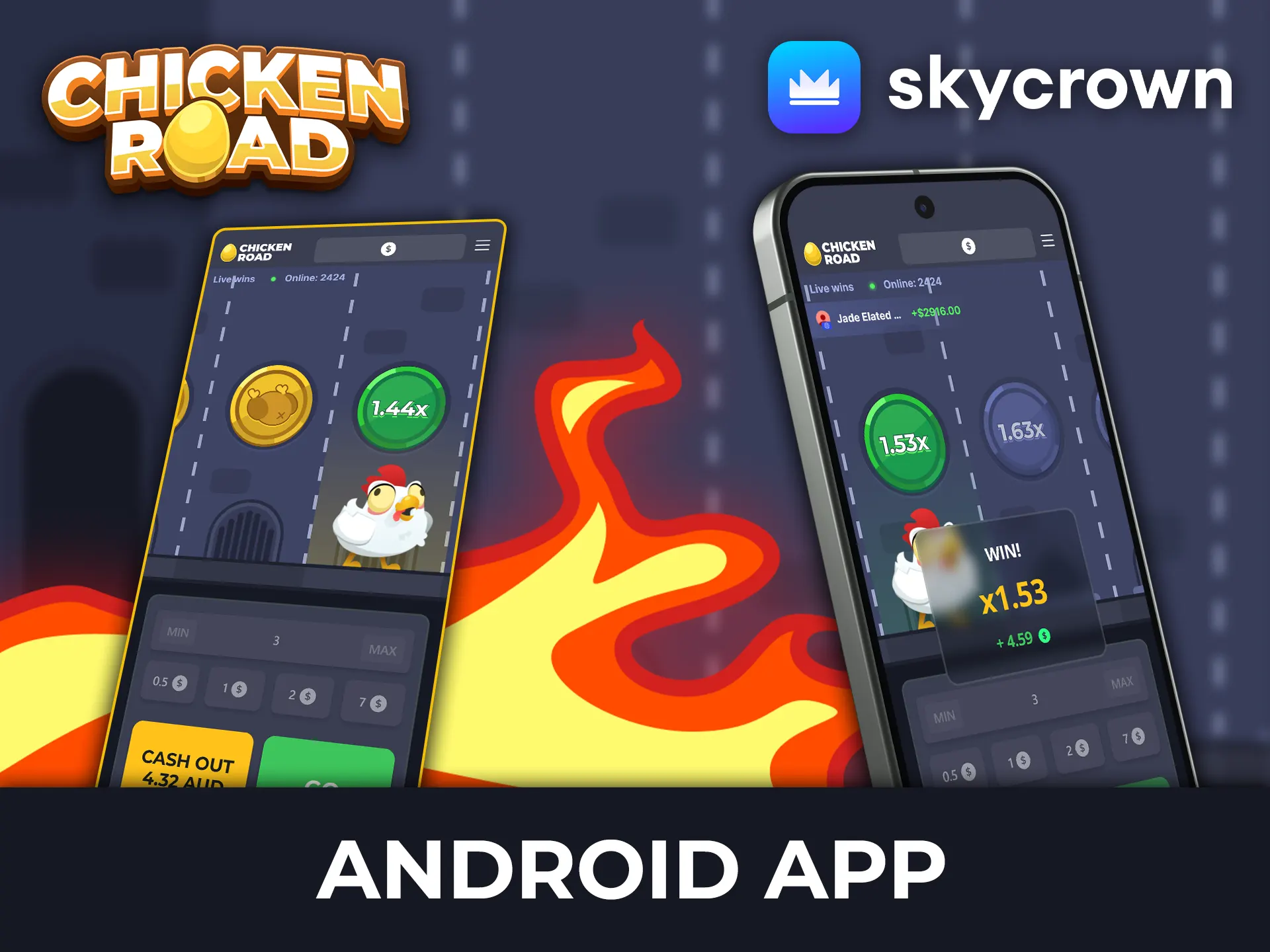 Download and install the SkyCrown app for Chicken Road.